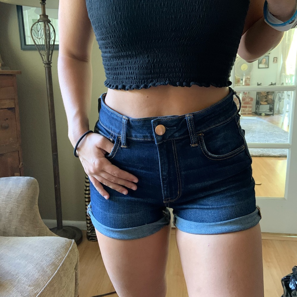 American eagle hi-rise shortie shorts!